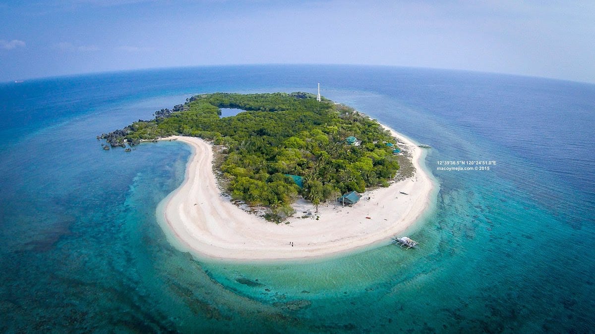 Apo island aerial view