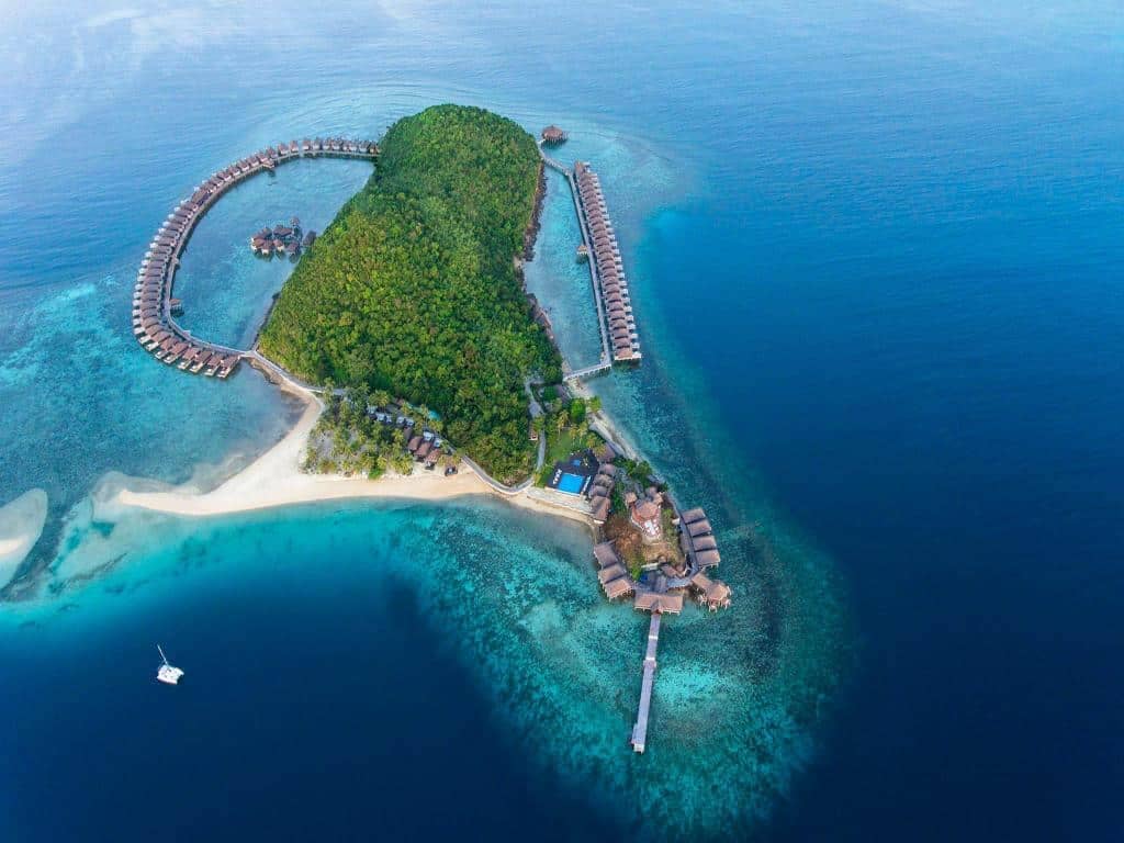 Vue aérienne du Huma Island Resort and Spa