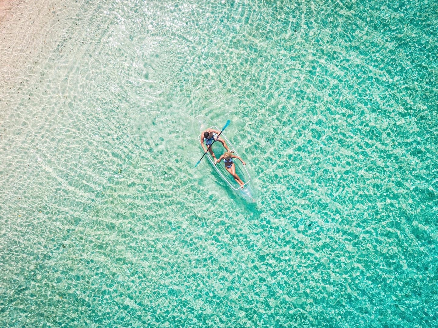 Pristine clear water romantic beaches in Palawan Philippines 