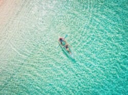 Pristine clear water romantic beaches in Palawan Philippines