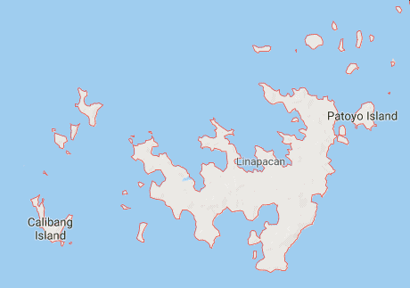 carte-de-l'île-de-linapacan-forteresse-espagnole