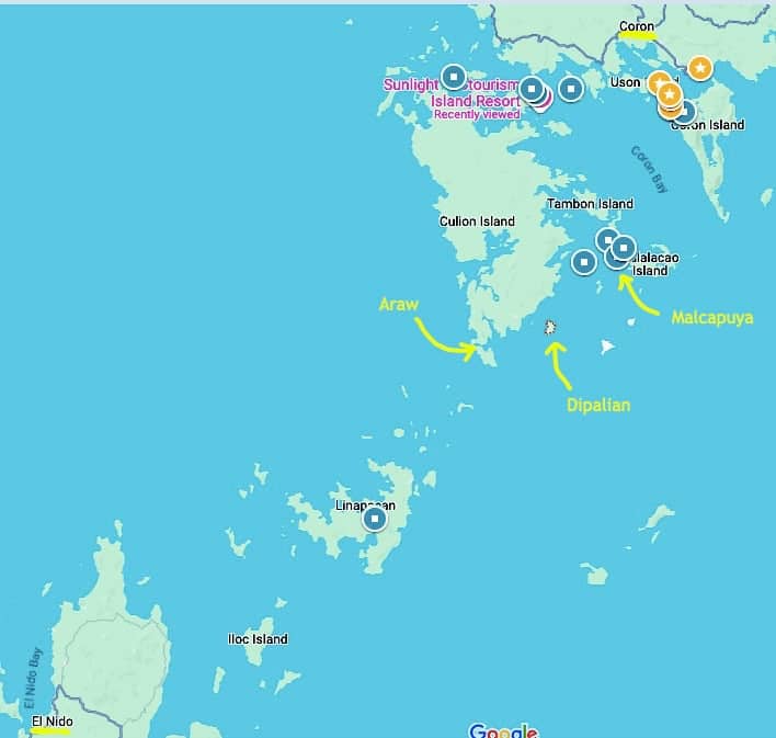 Dipalian campsite map