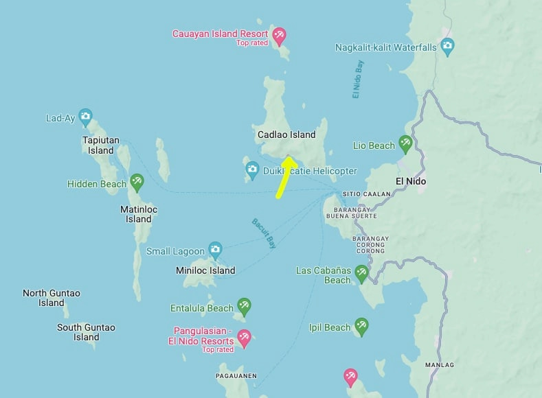 Pasandigan Beach map