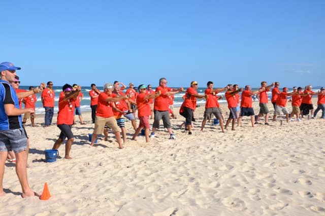 team building beach paradise bonding