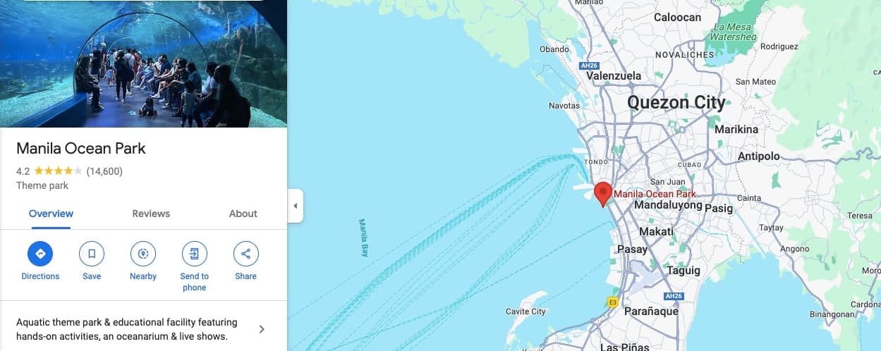 Manila Ocean Park map Manila Ocean Park map