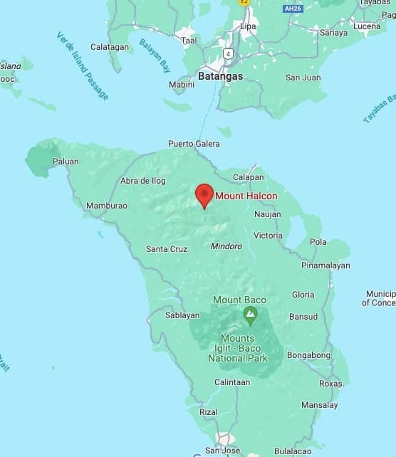 Mount Halcon mindoro map