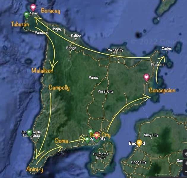 Panay island map