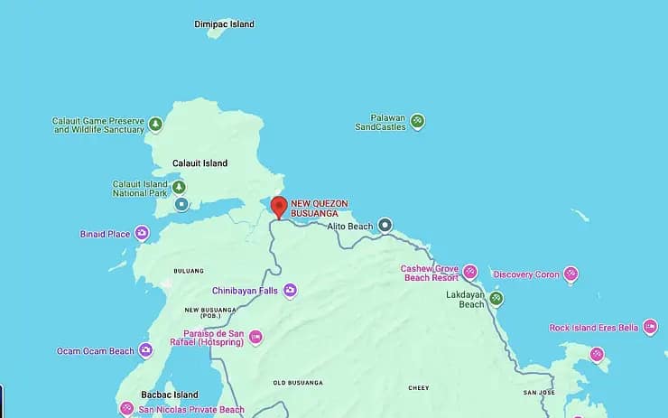 dugong map coron palawan