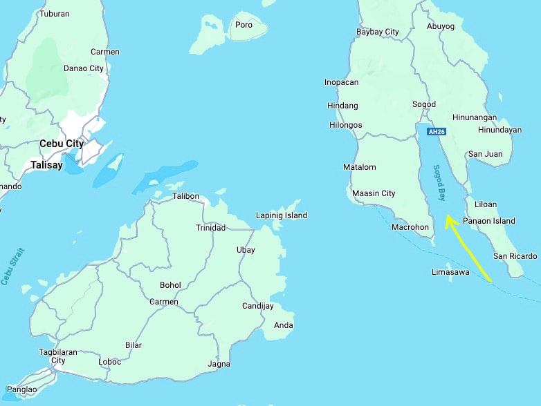 Sogod Bay map