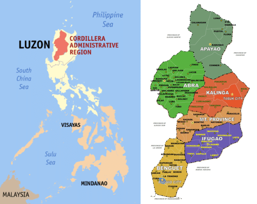Mount Pulag National Park Cordilleras map Mount Pulag National Park Cordilleras map