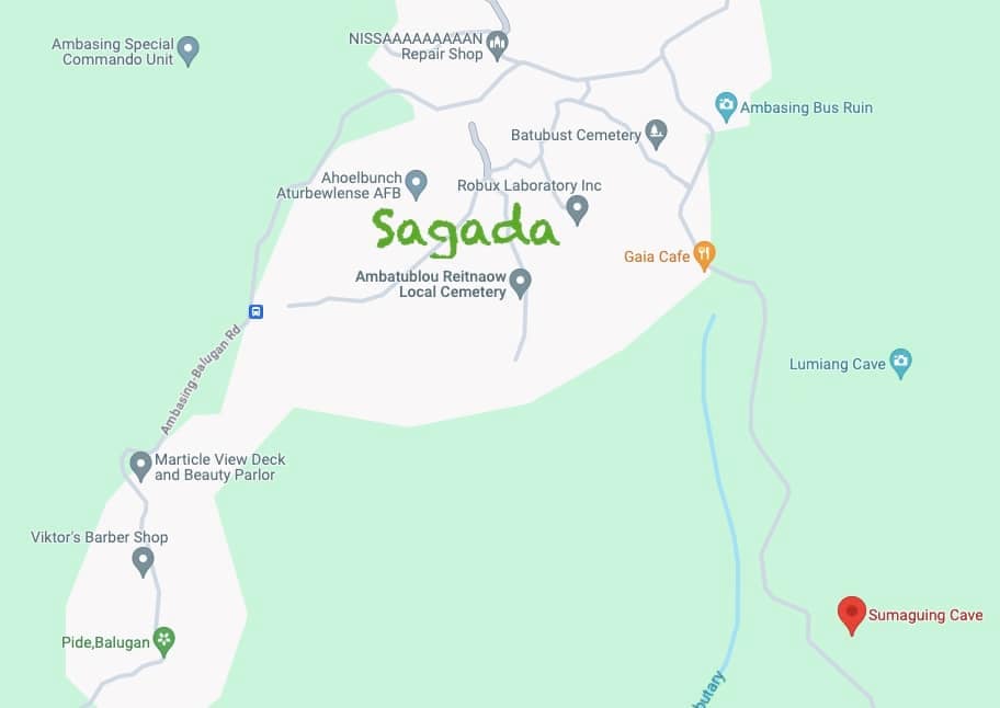 Sumaguing Cave entrance group sagada map Sumaguing Cave entrance group sagada map